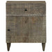 Noptiera gri deschis 50x33x60 cm lemn masiv de mango - WALTI WALTI
