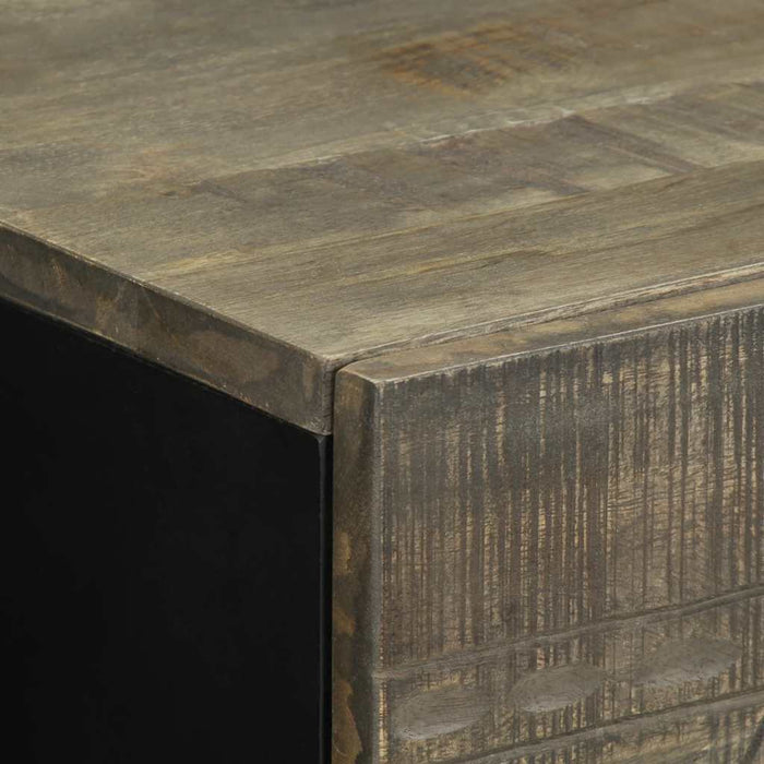 Noptiera gri deschis 50x33x60 cm lemn masiv de mango - WALTI WALTI