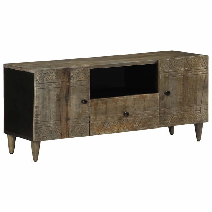 Dulap TV Gri deschis 105x33,5x46 cm Lemn masiv Mango - WALTI WALTI
