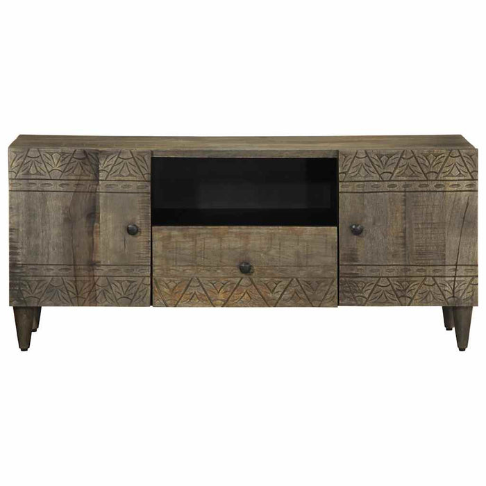Dulap TV Gri deschis 105x33,5x46 cm Lemn masiv Mango - WALTI WALTI