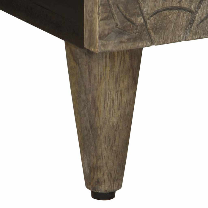 Dulap TV Gri deschis 105x33,5x46 cm Lemn masiv Mango - WALTI WALTI