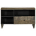 Dulap TV, negru, 80x33x46 cm, lemn masiv de mango - WALTI WALTI