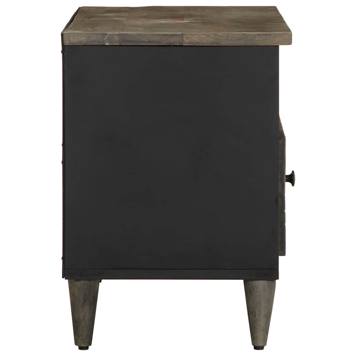 Dulap TV, negru, 80x33x46 cm, lemn masiv de mango - WALTI WALTI