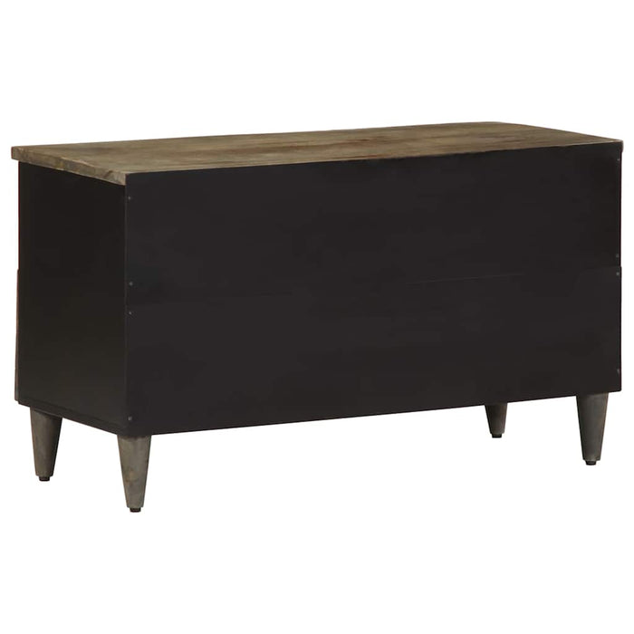 Dulap TV, negru, 80x33x46 cm, lemn masiv de mango - WALTI WALTI