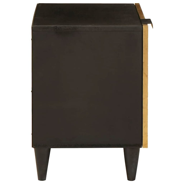 Noptieră 2 pcs Negru și Aur 40 x 33.5 x 46 cm - WALTI WALTI