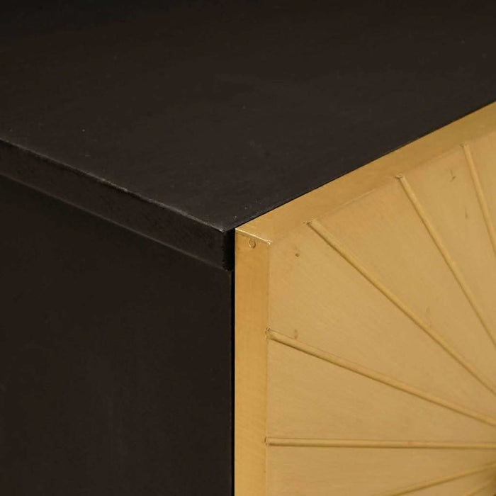 Noptieră cu sertar 2 pcs Negru și Aur 40 x 33.5 x 46 cm - WALTI WALTI