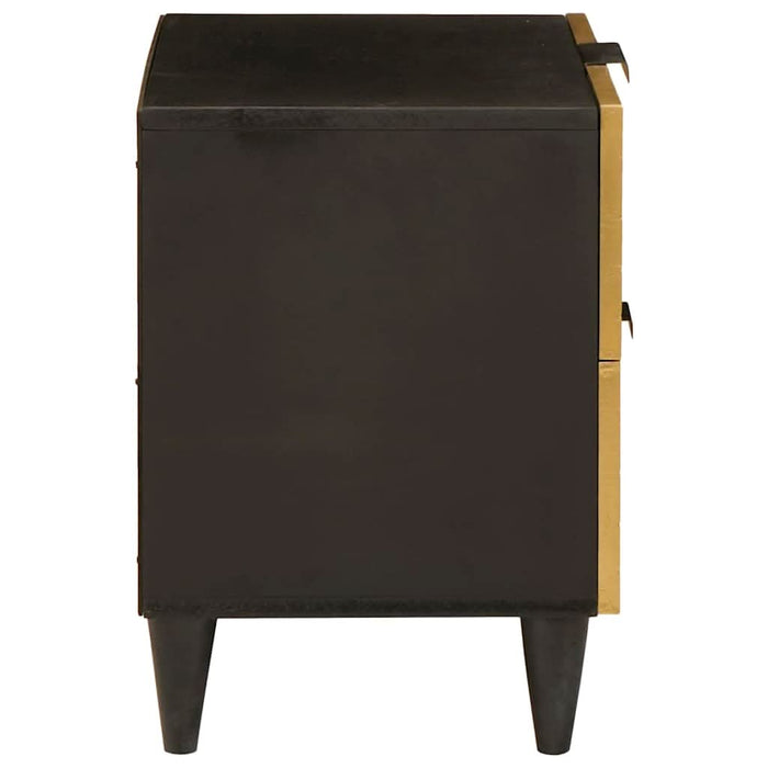Noptieră cu sertar 2 pcs Negru și Aur 40 x 33.5 x 46 cm - WALTI WALTI