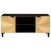 Cabinet TV Negru și Aur 105 x 33 x 46 cm Lemn masiv de mango - WALTI WALTI