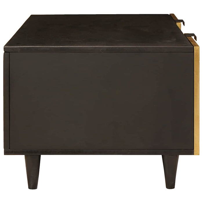 Masă de cafea Negru și Aur 100 x 54 x 40 cm Lemn masiv de mango - WALTI WALTI