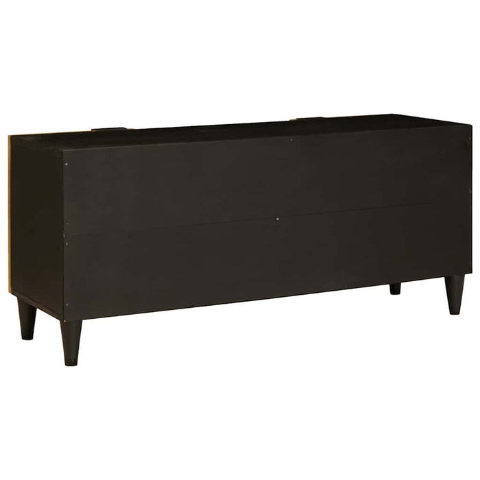 Cabinet TV Negru și Aur 105 x 33 x 46 cm Lemn masiv de mango - WALTI WALTI