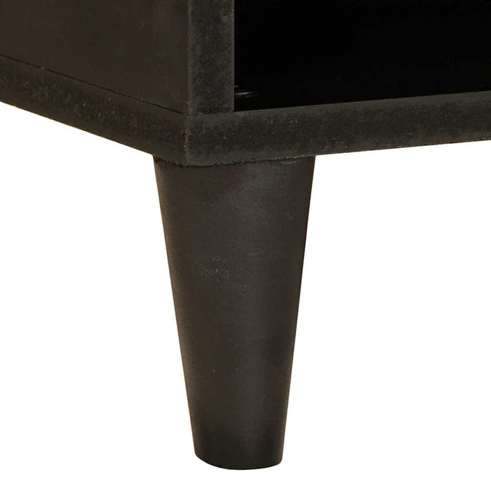 Cabinet TV Negru și Aur 80 x 33 x 46 cm Lemn masiv de mango - WALTI WALTI
