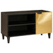 Cabinet TV Negru și Aur 80 x 33 x 46 cm Lemn masiv de mango - WALTI WALTI