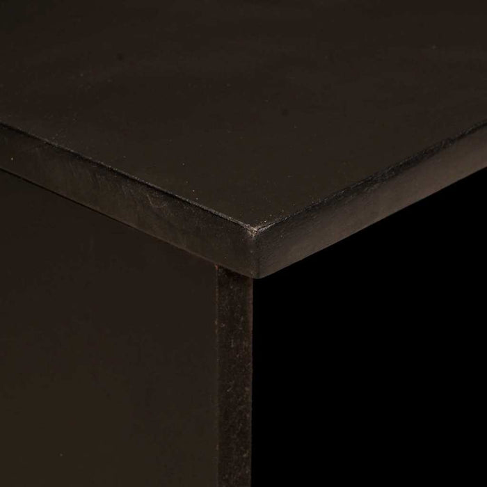 Cabinet TV Negru și Aur 100 x 33 x 46 cm Lemn masiv de mango - WALTI WALTI