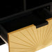 Cabinet TV Negru și Aur 100 x 33 x 46 cm Lemn masiv de mango - WALTI WALTI
