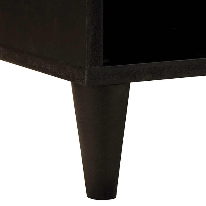 Cabinet TV Negru și Aur 100 x 33 x 46 cm Lemn masiv de mango - WALTI WALTI