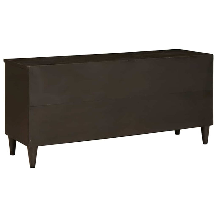 Cabinet TV Negru și Aur 100 x 33 x 46 cm Lemn masiv de mango - WALTI WALTI