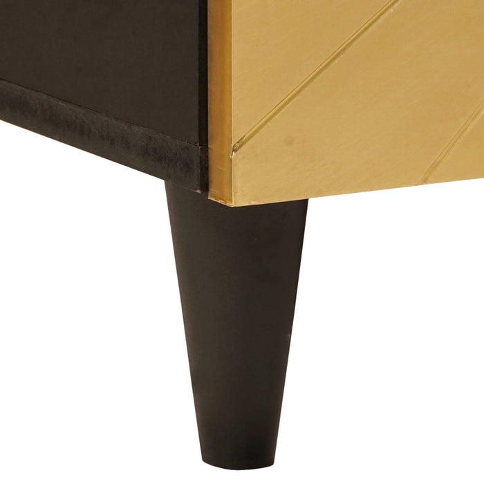 Dulap de chiuvetă cu raft cu ușă Negru și Aur 62 x 33 x 58 cm WALTI