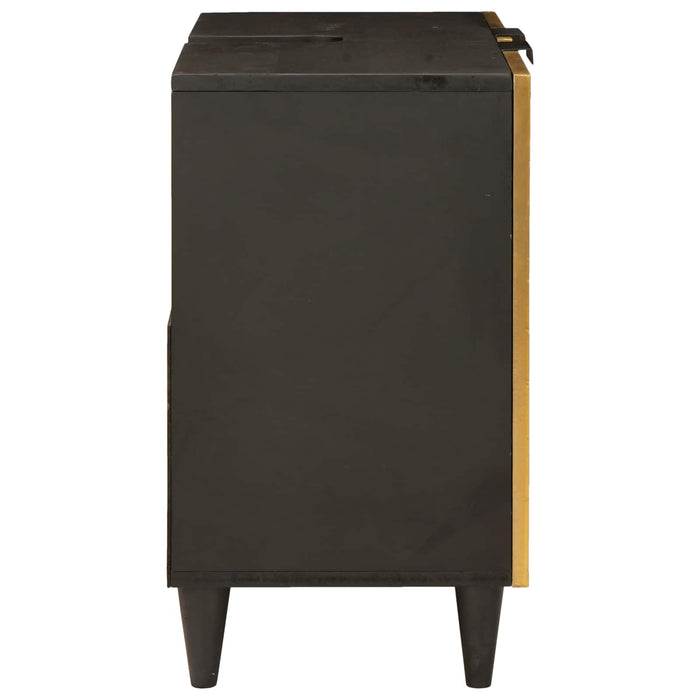 Dulap de chiuvetă cu raft cu ușă Negru și Aur 62 x 33 x 58 cm WALTI