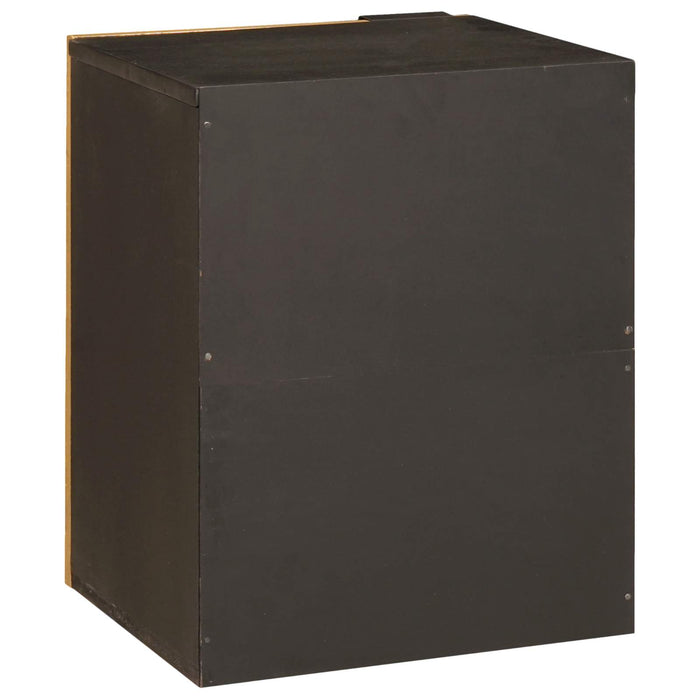 Dulap de Baie Negru și Aur 38 x 33 x 48 cm Lemn de mango solid WALTI