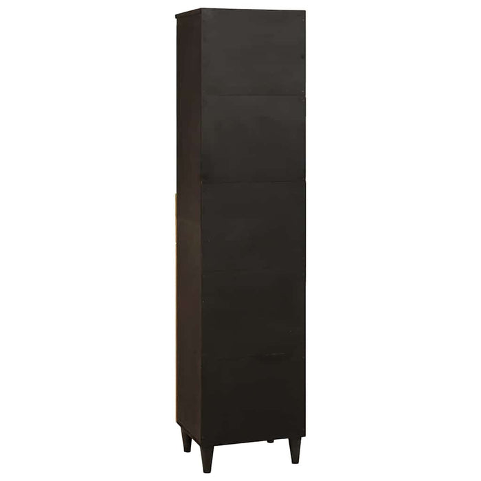 Dulap de Baie Negru și Aur 38 x 33 x 160 cm Lemn de mango solid - WALTI WALTI