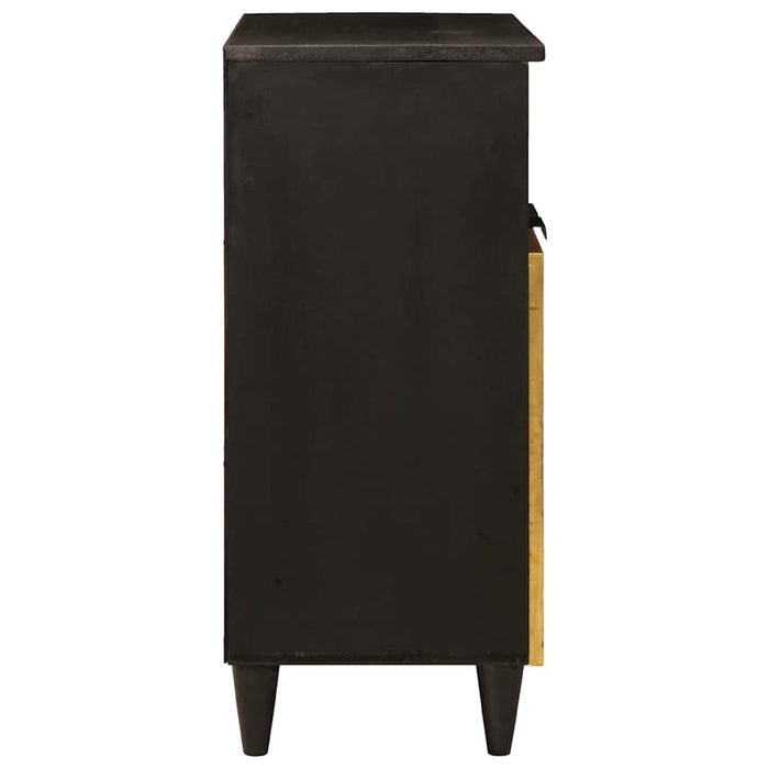 Bufet cu raft Negru și Aur 60 x 33 x 75 cm Lemn de mango solid - WALTI WALTI