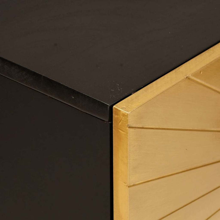 Dulap lateral cu depozitare Negru și Aur 60 x 33,5 x 75 cm WALTI