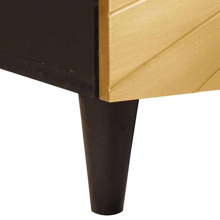 Dulap lateral cu depozitare Negru și Aur 60 x 33,5 x 75 cm WALTI