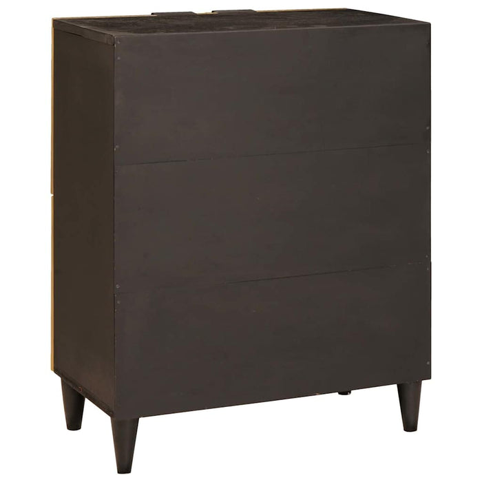 Dulap lateral cu depozitare Negru și Aur 60 x 33,5 x 75 cm WALTI