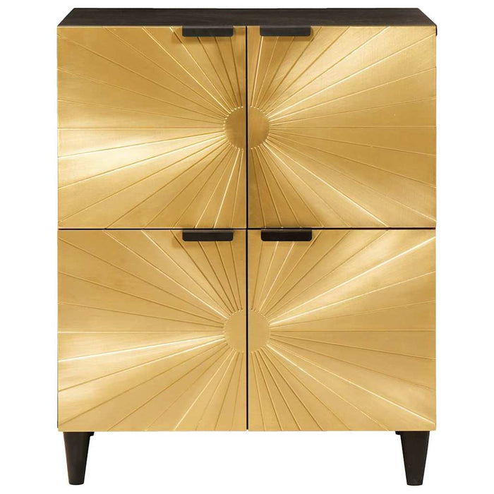 Dulap lateral cu depozitare Negru și Aur 60 x 33,5 x 75 cm WALTI
