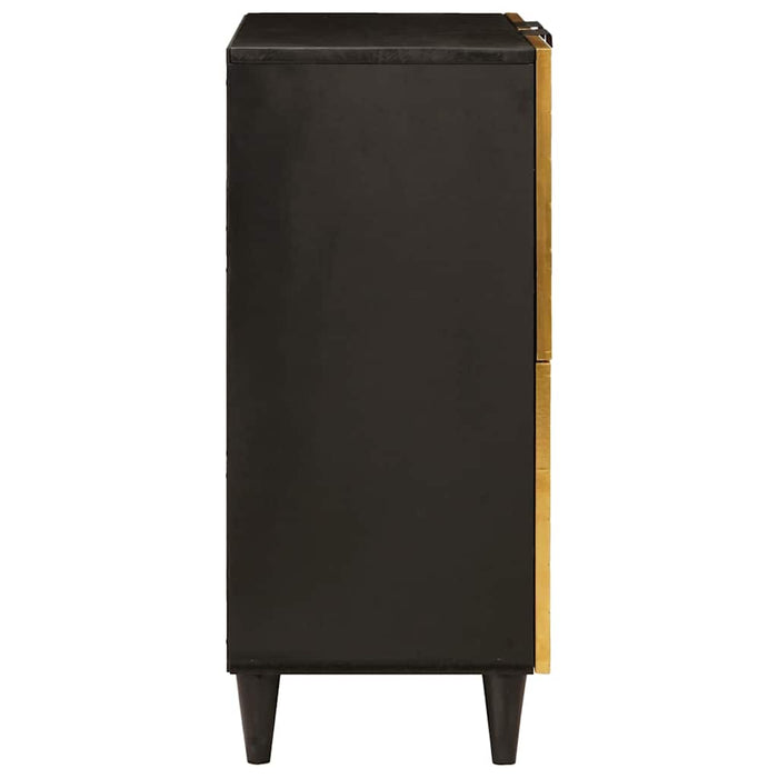 Dulap lateral cu depozitare Negru și Aur 60 x 33,5 x 75 cm WALTI