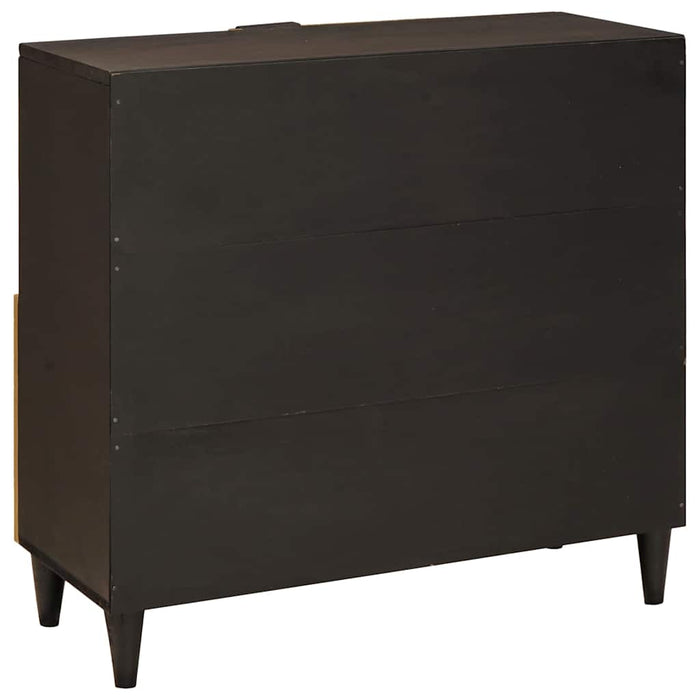 Dulap lateral cu depozitare Negru și Aur 80 x 33.5 x 75 cm - WALTI WALTI
