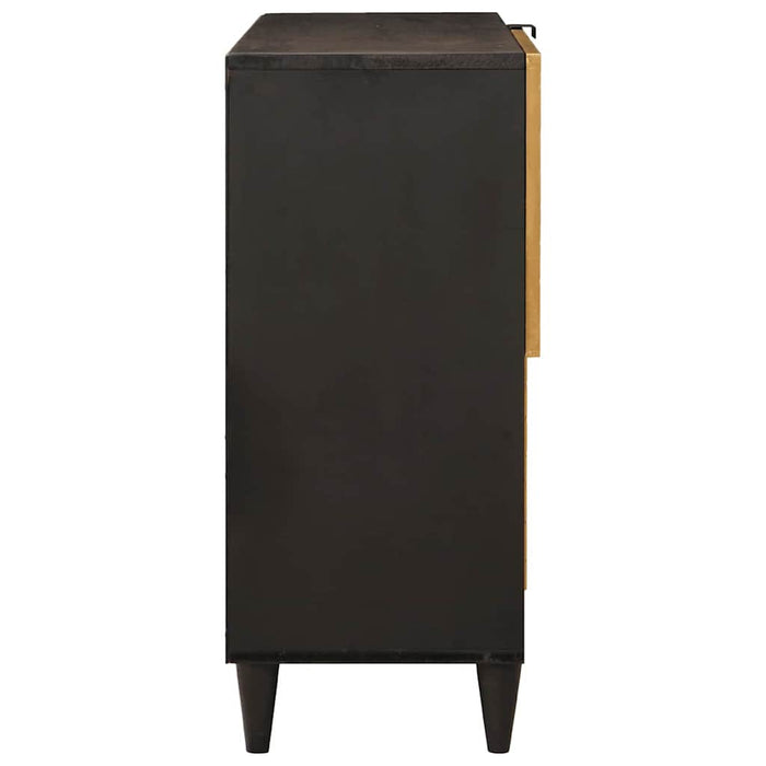 Dulap lateral cu depozitare Negru și Aur 80 x 33.5 x 75 cm - WALTI WALTI