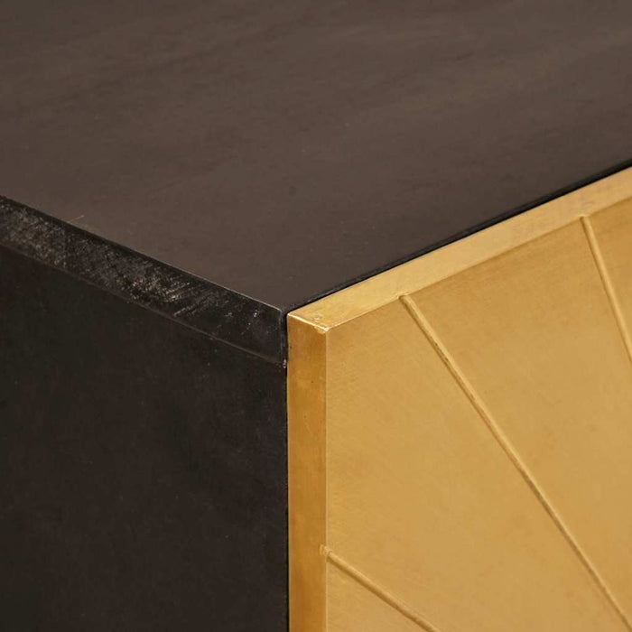 Dulap lateral cu sertar cu ușă Negru și Aur 60 x 33.5 x 100 cm - WALTI WALTI