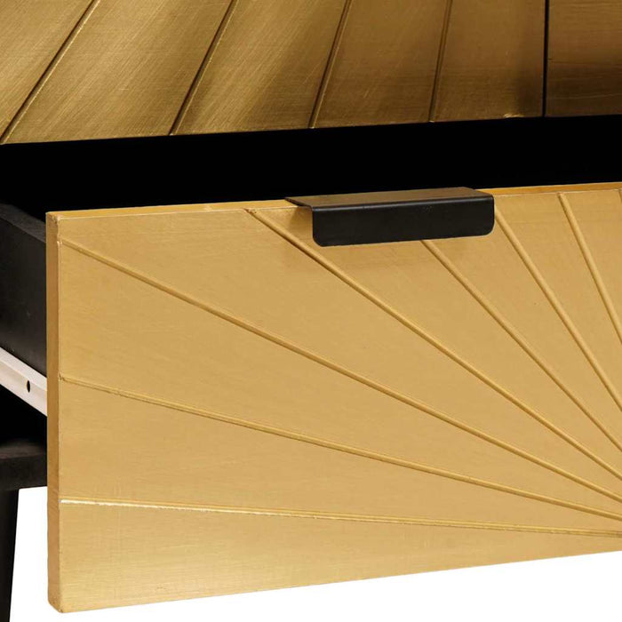 Dulap lateral cu sertar cu ușă Negru și Aur 60 x 33.5 x 100 cm - WALTI WALTI
