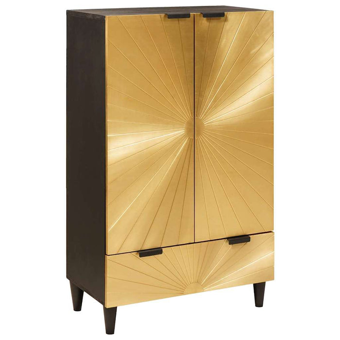 Dulap lateral cu sertar cu ușă Negru și Aur 60 x 33.5 x 100 cm - WALTI WALTI