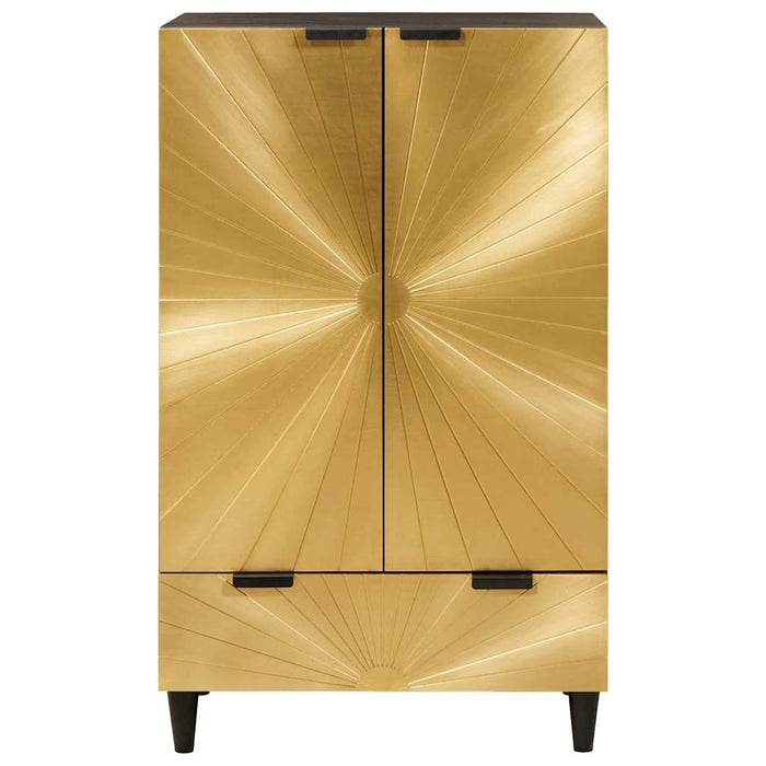 Dulap lateral cu sertar cu ușă Negru și Aur 60 x 33.5 x 100 cm - WALTI WALTI