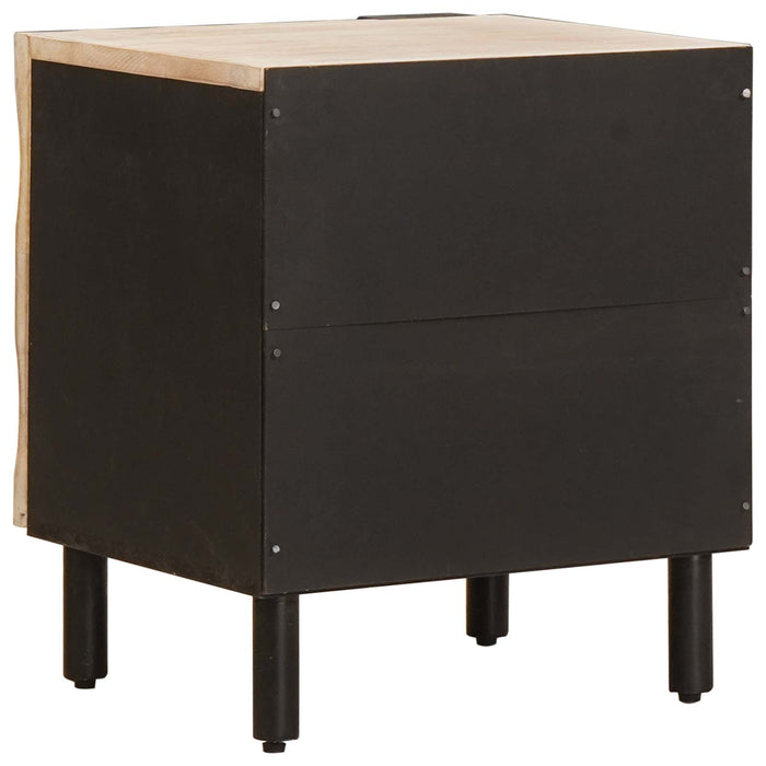 Dulap de noapte Alb 40 x 33 x 46 cm Lemn de mango solid - WALTI WALTI