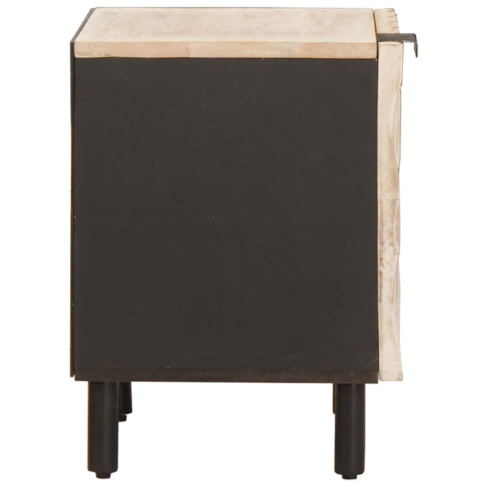Dulap de noapte Alb 40 x 33 x 46 cm Lemn de mango solid - WALTI WALTI