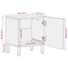 Dulap de noapte Alb 40 x 33 x 46 cm Lemn de mango solid - WALTI WALTI