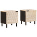 Dulap de noapte 2 pcs Alb 40 x 33 x 46 cm Lemn de mango solid - WALTI WALTI