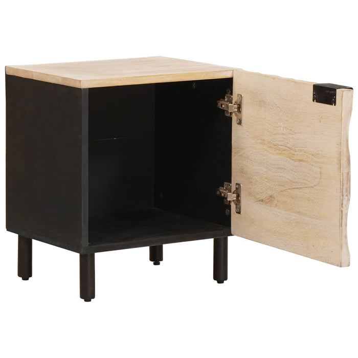 Dulap de noapte 2 pcs Alb 40 x 33 x 46 cm Lemn de mango solid - WALTI WALTI