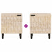 Dulap de noapte 2 pcs Alb 40 x 33 x 46 cm Lemn de mango solid - WALTI WALTI