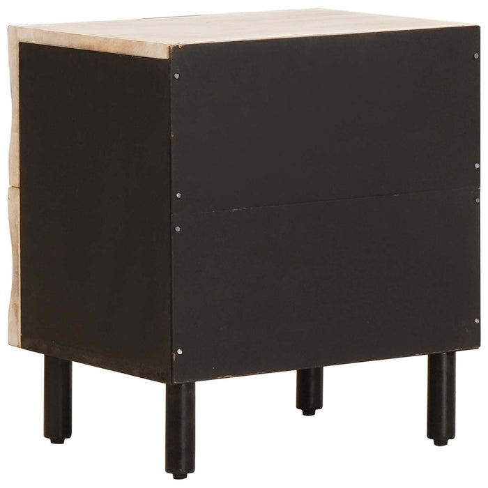Dulap de noapte Alb 40 x 33 x 46 cm Lemn de mango solid - WALTI WALTI