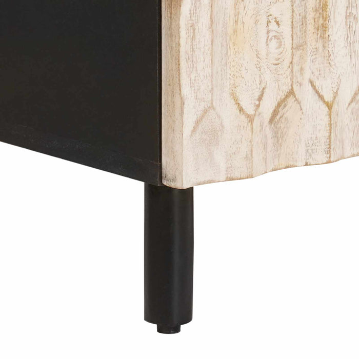 Cabinet TV cu raft cu ușă Finisaj Alb Spălat 105 x 33 x 46 cm - WALTI WALTI