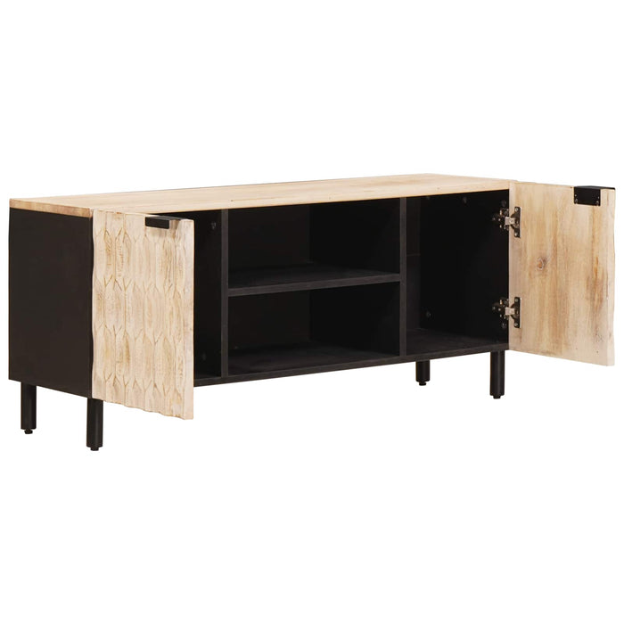 Cabinet TV cu raft cu ușă Finisaj Alb Spălat 105 x 33 x 46 cm - WALTI WALTI