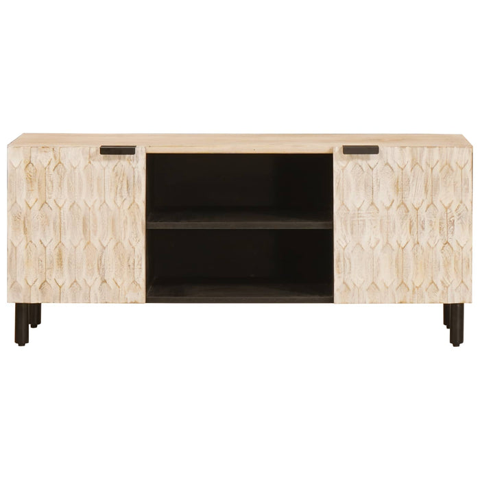 Cabinet TV cu raft cu ușă Finisaj Alb Spălat 105 x 33 x 46 cm - WALTI WALTI