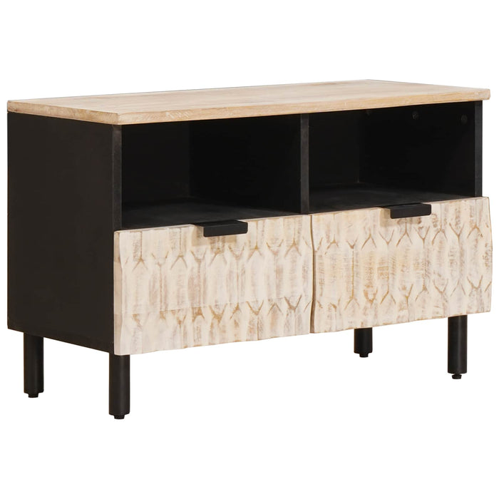 Cabinet TV cu sertar cu raft Finisaj Alb Spălat 70 x 33 x 46 cm - WALTI WALTI