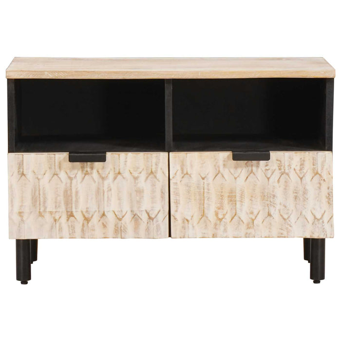 Cabinet TV cu sertar cu raft Finisaj Alb Spălat 70 x 33 x 46 cm - WALTI WALTI