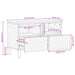 Cabinet TV cu sertar cu raft Finisaj Alb Spălat 70 x 33 x 46 cm - WALTI WALTI