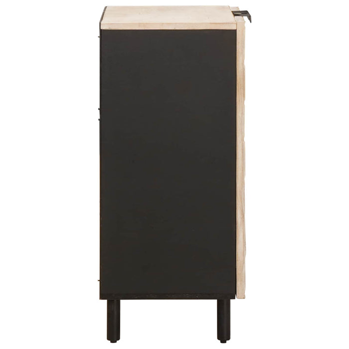 Bufet Finisaj Alb Spălat 60 x 33 x 75 cm Lemn de mango solid - WALTI WALTI